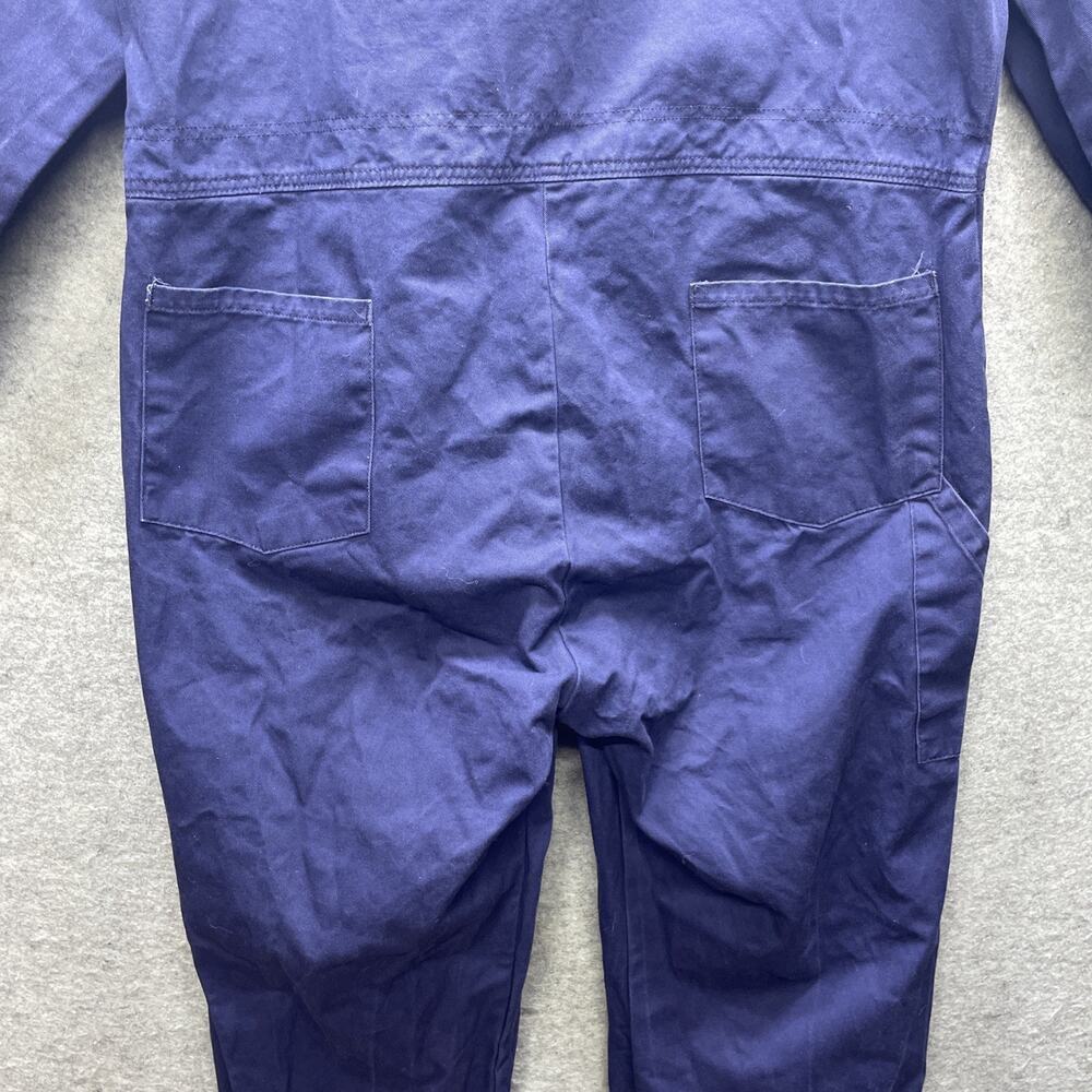 CCA Coveralls Garment Corp of America Blue Work Uniform Long Slv Men 48R M Myers - Picture 11 of 13